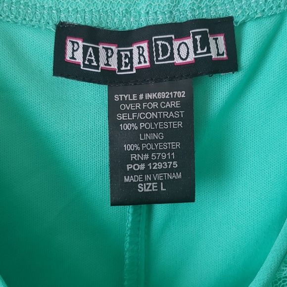 Paper doll Teal Chiffon and Lace dress - Picture 2 of 4